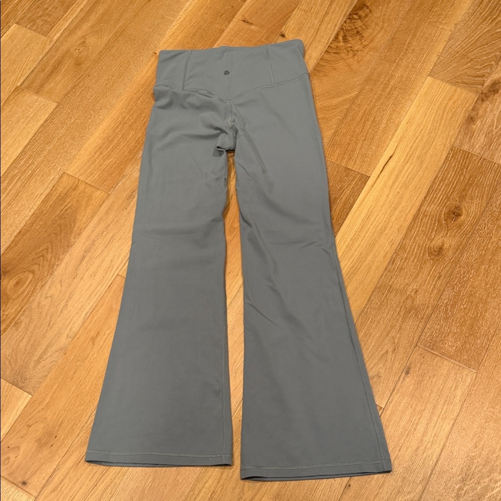 Athleta Light Sage Green Flared Leggings - Picture 3 of 5